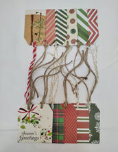 Load image into Gallery viewer, Upcycled Holiday Gift Tags- 12 ct
