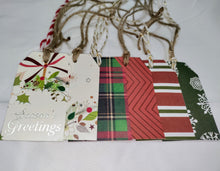 Load image into Gallery viewer, Upcycled Holiday Gift Tags- 12 ct
