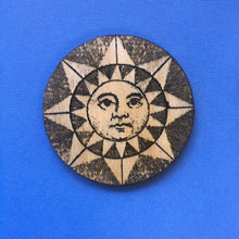 Load image into Gallery viewer, Sun Magnet, Antique Astrology Gift, Hostess Gift, Retro Kitchen Decor
