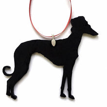 Load image into Gallery viewer, Greyhound Christmas Ornament, Dog Ornaments, Greyhound Memorial, Pet Memorial Gift, Pet Loss, Hand Painted Animal Rescue
