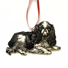 Load image into Gallery viewer, King Charles Spaniel Ornament, Christmas Dog Ornaments Wholesale, Antique Animal Holiday Decor, Pet Owner Stocking Stuffer Dog Memorial Dogs
