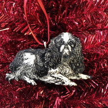 Load image into Gallery viewer, King Charles Spaniel Ornament, Christmas Dog Ornaments Wholesale, Antique Animal Holiday Decor, Pet Owner Stocking Stuffer Dog Memorial Dogs
