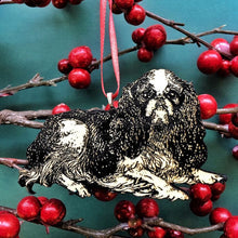 Load image into Gallery viewer, King Charles Spaniel Ornament, Christmas Dog Ornaments Wholesale, Antique Animal Holiday Decor, Pet Owner Stocking Stuffer Dog Memorial Dogs
