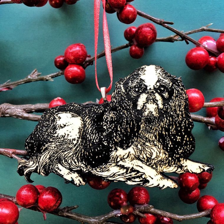 King Charles Spaniel Ornament, Christmas Dog Ornaments Wholesale, Antique Animal Holiday Decor, Pet Owner Stocking Stuffer Dog Memorial Dogs